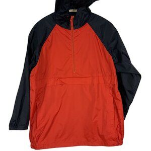 The Children’s Place Anorak Windbreaker Jacket Boys 10/12 Hooded Orange Blue